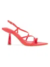 Bcbgeneration Women's Ilita 80mm Faux Leather Strappy Sandals In Red
