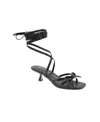 Bcbgeneration Women's Imerez Ankle Wrap Kitten Heel Sandals In Black