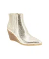Bcbgeneration Women's Jacksin Wedge Dress Booties In Platino Metallic