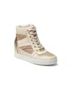 Bcbgeneration Jansy Wedge Sneaker In Bianca,platino