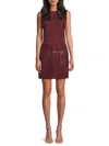 Bcbgeneration Women's Jewel Neck Sheath Minidress In Burgundy