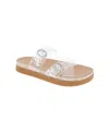 Bcbgeneration Jia Rhinestone Slide Sandal In Clear,rhinestone