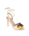 Bcbgeneration Women's Journe Fruit Embellishment Wrap Dress Sandals In Natural