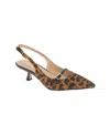Bcbgeneration Women's Kami Slingback Kitten Heel Pumps In Leopard Suede