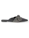 Bcbgeneration Women's Kandy-2 Embellished Bow Faux Leather Mules In Black