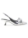 Bcbgeneration Kasiva Singback Kitten Heel Pump In Silver