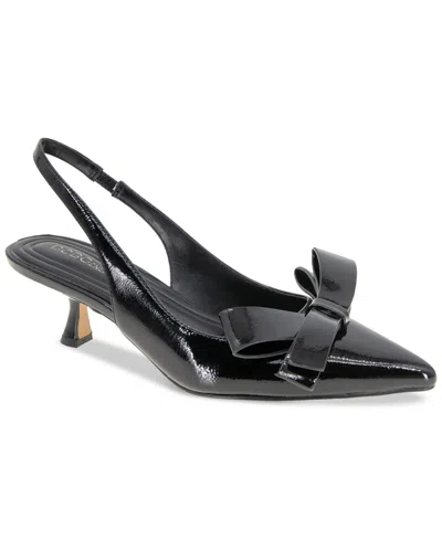 BCBGENERATION WOMEN'S KASTI SLINGBACK KITTEN-HEEL BOW PUMPS