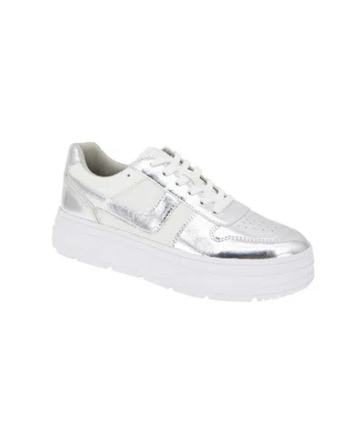 Bcbgeneration Women's Katina Lace-up Platform Sneakers In Silver