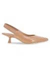 Bcbgeneration Kayla Slingback Pointed Toe Pump In Tan Patent
