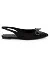 BCBGENERATION WOMEN'S KRISTIN EMBELLISHED BOW BALLET FLATS