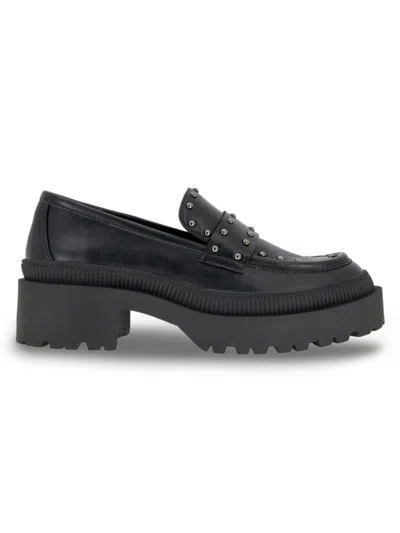 Bcbgeneration Women's Marley Studded Chunky Loafers In Black