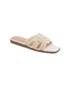 Bcbgeneration Women's Meltem Slide Flat Sandals In Natural,white