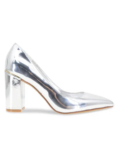 Bcbgeneration Women's Midana Metallic Point Toe Pumps In Silver