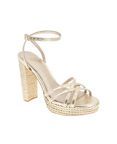 Bcbgeneration Women's Orisa Strappy Platform Dress Sandals In Platino