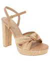 Bcbgeneration Women's Orlie Raffia Platform Sandal In Natural,tan Raffia