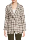 Bcbgeneration Women's Plaid Double Breasted Blazer In Plaid