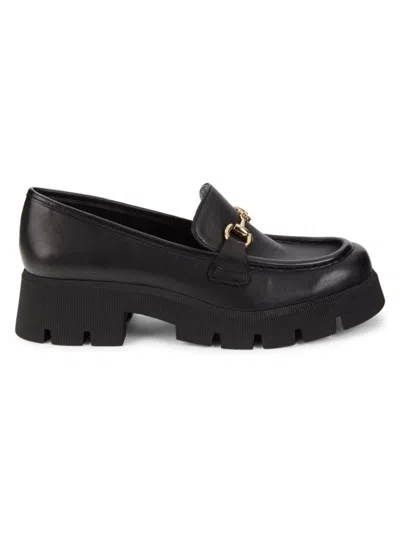 Bcbgeneration Women's Raylin Leather Bit Loafers In Black