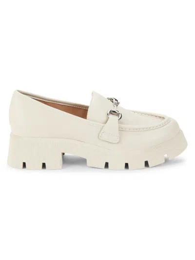 Bcbgeneration Women's Raylin Leather Platform Loafers In Stone