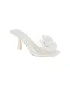 Bcbgeneration Women's Remani Flower Slip On Dress Sandals In Clear,stone