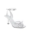 Bcbgeneration Women's Rino Two-piece Buckle Dress Sandals In Silver