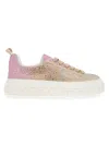 Bcbgeneration Women's Riso Lace-up Platform Sneakers In Pink Multicolor