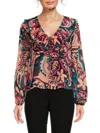 Bcbgeneration Women's Ruffled Floral Top In Multi