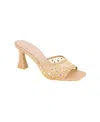 Bcbgeneration Ryia Studded Slide Sandal In Tan