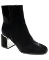 Bcbgeneration Sandra Womens Zipper Cushioned Footbed Ankle Boots In Black Shine Micro,silver