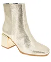 Bcbgeneration Women's Sandra Square Toe Dress Bootie In Platino Crinkle Metallic