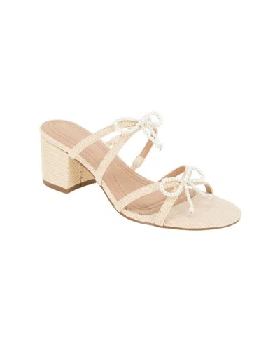 Bcbgeneration Women's Sarina Block Heel Sandals In Natural
