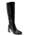 Bcbgeneration Women's Seena Block Heel Square Toe Tall Boots In Black