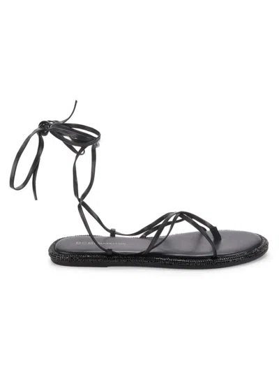 Bcbgeneration Women's Tarin Strappy Thong Flat Sandals In Black
