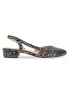 Bcbgeneration Women's Tillie Cap Toe Slingback Block Heel Pumps In Black Multicolor