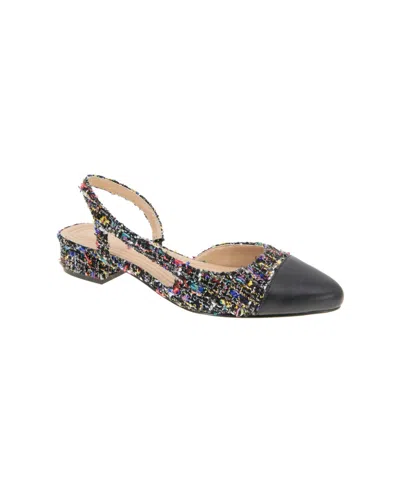 Bcbgeneration Women's Tillie Cap Toe Slingback Block Heel Pumps In Black Multicolor