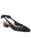 Bcbgeneration Women's Torna Lace Slingback Block Heel Pumps In Black Lace