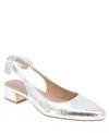 Bcbgeneration Torna Pump In Silver Crinkle Metallic