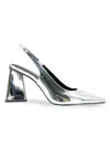 Bcbgeneration Bcbg Trina Pointed Toe Slingback Pump In Silver