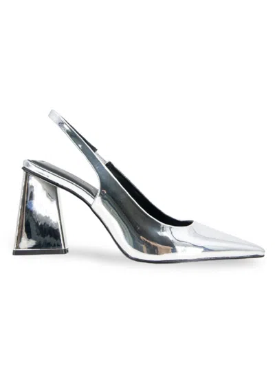 Bcbgeneration Bcbg Trina Pointed Toe Slingback Pump In Silver