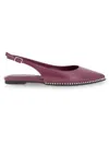Bcbgeneration Women's Valerie Studded Slingback Pointed-toe Flats In Windsor Wine