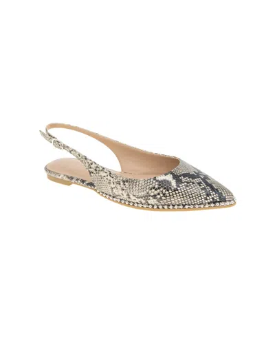 Bcbgeneration Women's Valerie Studded Slingback Pointed-toe Flats In Snake