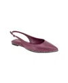 Bcbgeneration Women's Valerie Studded Slingback Pointed-toe Flats In Windsor Wine