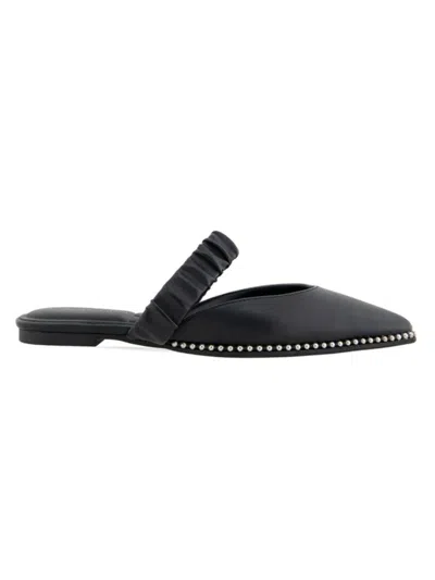 Bcbgeneration Women's Vindo Embellished Faux Leather Mules In Black