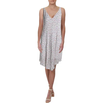 Bcbgeneration Womens Asymmetrical Printed Sundress In White