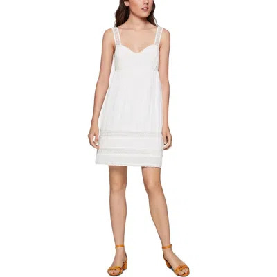Bcbgeneration Womens Crochet Trim Cut-out Shift Dress In White