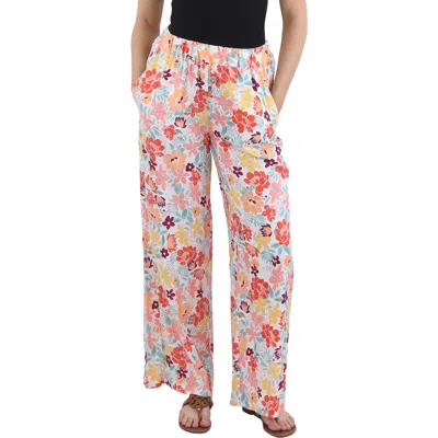 Bcbgeneration Womens Crop Tencel Wide Leg Pants In Multi