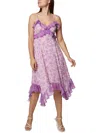 Bcbgeneration Womens Floral Print Ruffled Midi Dress In Multi