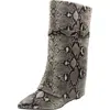 Bcbgeneration Womens Fold-over Leather Mid-calf Boots