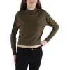 Bcbgeneration Womens Knit Mock Turtleneck Sweater In Green