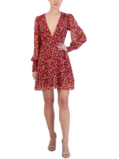Bcbgeneration Womens Metallic Short Mini Dress In Multi