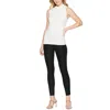 Bcbgeneration Womens Mockneck Sleeveless Knit Top In White